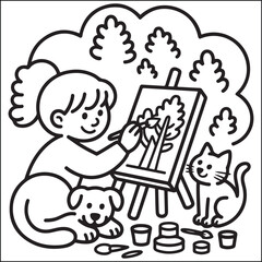 Cozy girls season black and white coloring pages