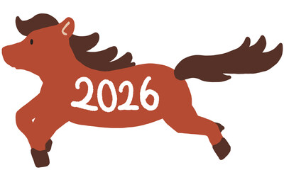 2026년 말띠해 일러스트