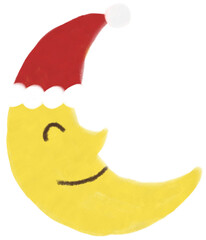산타모자를 쓴 달