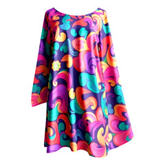 colorful t shirt isolated on png Mockup Design 