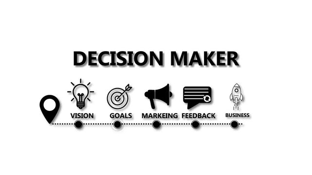 Decision Maker Concept With Location Lightbulb and Target Icons On White Background choice judgment