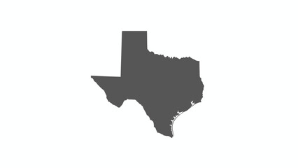 Fototapeta premium Texas State Silhouette Vector Map Outline | Black USA Southern Region Graphic | Editable High-Quality Vector Design for Print, Web, Education, and Cultural Projects
