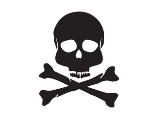 Skull and crossbones icon Vector