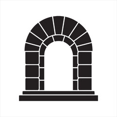 stone arch icon vector illustration