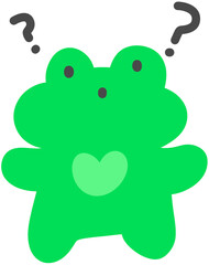 Curious Animal Character with Questioning Expression Hand Drawn Illustration