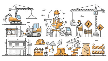 construction site with construction