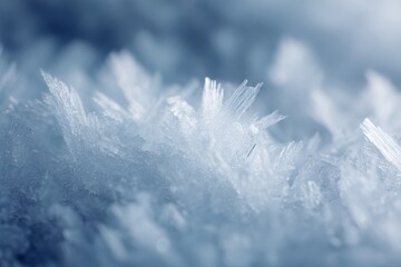 macro close up of frost crystals on glass, natural geometric patterns, sharp detail, abstract winter texture background