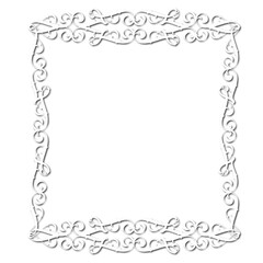 Vintage decorative  frame in Gothic style - elegant white frame on white background, JPG, 300 DPI , north runes frame, middle ages, hallowen, Christmas.