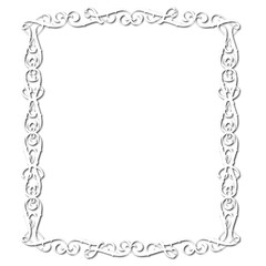 Vintage decorative  frame in Gothic style - elegant white frame on white background, JPG, 300 DPI , north runes frame, middle ages, hallowen, Christmas.