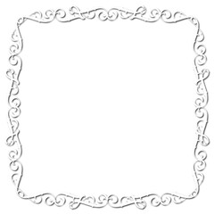Vintage decorative  frame in Gothic style - elegant white frame on white background, JPG, 300 DPI , north runes frame, middle ages, hallowen, Christmas.