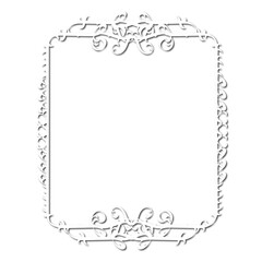 Vintage decorative  frame in Gothic style - elegant white frame on white background, JPG, 300 DPI , north runes frame, middle ages, hallowen, Christmas.
