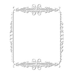 Vintage decorative  frame in Gothic style - elegant white frame on white background, JPG, 300 DPI , north runes frame, middle ages, hallowen, Christmas.