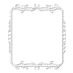 Vintage decorative  frame in Gothic style - elegant white frame on white background, JPG, 300 DPI , north runes frame, middle ages, hallowen, Christmas.