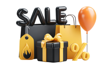 Promotional sale items with balloon
