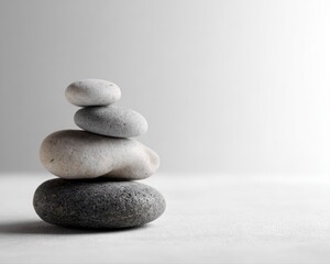 inner balance concept, stones stacked in harmony