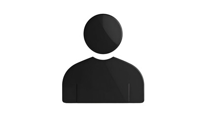 Simple graphic of a faceless person icon with a slight gradient, on a black background