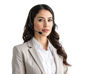 &ldquo;Customer service representative with headset, transparent background&rdquo; 