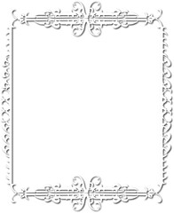 Vintage decorative frame in Gothic style - elegant white frame on transparent background, PNG, 300 DPI, middle ages, hallowen, Christmas.
