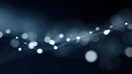 glowing dots connected by lines forming human network, digital connection and communication concept, futuristic style