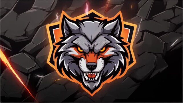 Aggressive Wolf Mascot Logo for Gaming Team or Sports Club - Fierce Animal Emblem