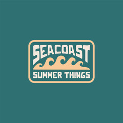 Hand drawn vintage surfing illustration with retro lines and classic beach vibes. Perfect for apparel, posters, branding, and summer lifestyle designs.