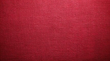 Fototapeta premium Flat background featuring a high-resolution canvas texture with visible weave detail, colored in a vibrant primary red.