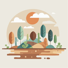 Minimalist Pastel Vector Poster