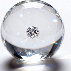 crystal ball on blue background