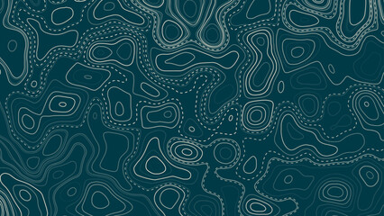 Topographic map pattern background vector. Abstract mountain terrain map background with abstract shape line texture. Design illustration for wall art, fabric, packaging, web, banner, wallpaper. © Creative