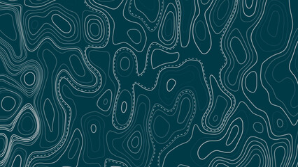 Topographic map pattern background vector. Abstract mountain terrain map background with abstract shape line texture. Design illustration for wall art, fabric, packaging, web, banner, wallpaper. © Creative