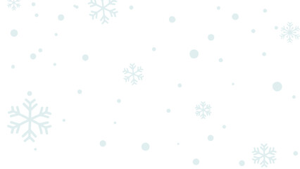 A minimalist white background with scattered light blue snowflakes of various sizes and shapes during musim dingin, captured with a shallow depth of field and soft focus, conveying a calm