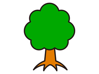 シンプルな木のアイコン素材