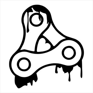 Triangular vehicle chain illustration design, suitable for logos and design elements