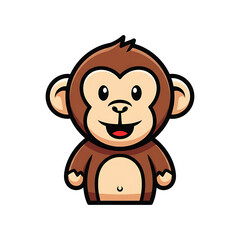 Obraz premium Monkey Cartoon Character.