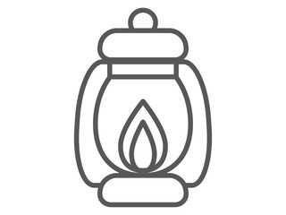	シンプルなランタンのアイコン素材2