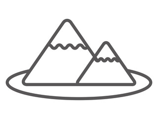 	シンプルな山のアイコン素材2
