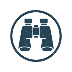 binoculars icon logo seal vector on white background
Vector stamp icon