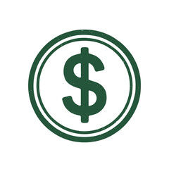 Obraz premium dollar icon logo seal vector on white background Vector stamp icon