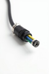 Close-up of a multi-colored electrical connector