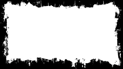 Abstract grunge frame. Horizontal rectangular framework. vector template 