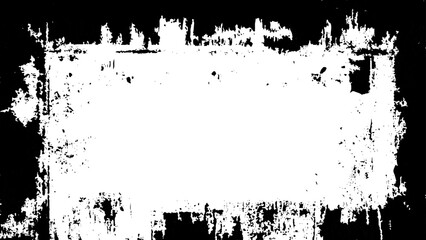 Grunge border vector texture background. Abstract frame overlay. Dirty and damaged backdrop. Vector graphic illustration with transparent white. 