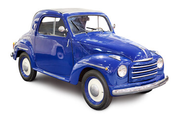 Vintage car isolated on white