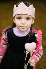 Kid girl in crown