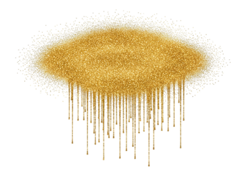 Shimmering golden glitter drips background. festive luxury design.