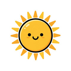 Cartoon Sun Face.
