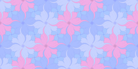 Summer texture from flowers. Wrapping paper. Seamless pattern.