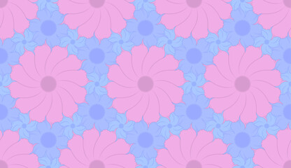 Summer texture from flowers. Wrapping paper. Seamless pattern.