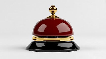 Hotel service bell on desk representing customer support concept
