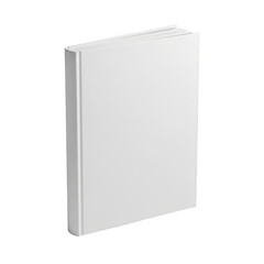 Naklejka premium White blank hardcover book mockup standing upright against black background