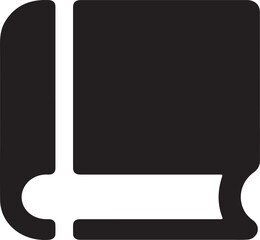 Black and white abstract representing a closed book or journal